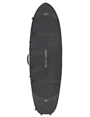 Ocean & Earth Hypa Quad Fish Wheeled Travel Surfboard Bag 10mm 7ft 6 - Black