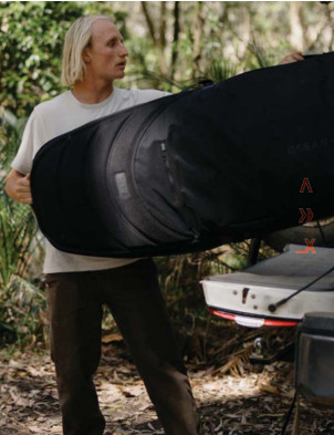 Ocean & Earth Hypa Double Longboard Travel Surfboard Bag 10mm 9ft 6 - Black
