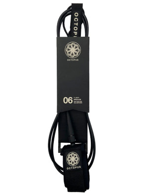 Octopus 06 Medium Comp Surfboard Leash 6ft - Black 