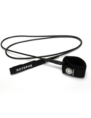 Octopus 06 Medium Comp Surfboard Leash 6ft - Black 