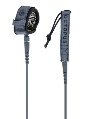Octopus Mission Control Surfboard Leash 6ft - Grey