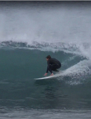Mark Phipps One Bad Egg surfboard 6ft 10 Futures - White