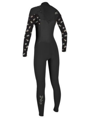 O'Neill Ladies Epic Chest Zip 5/4mm wetsuit - Black/CindyDaisy