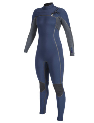 O'Neill Ladies Hyperfreak Fire 5/4+mm Chest Zip wetsuit - Navy/Shade