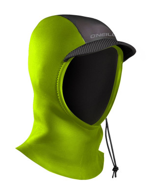 O'Neill Youth Psycho 3mm wetsuit hood - Dayglo Green