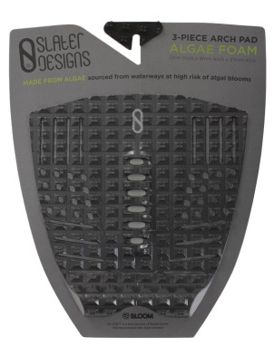 Slater Designs 3-Piece Arch Surfboard Tail Pad - Black/Grey