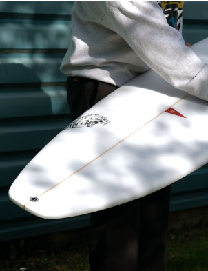 Pyzel Power Tiger surfboard 5ft 11 Futures - White