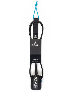 Roam Premium surfboard leash 7ft - Black
