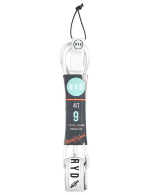 RYD Alt Ankle Surfboard Leash 9ft - White/Grey
