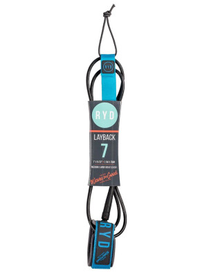 RYD Layback Surfboard Leash 7ft - Blue/Grey