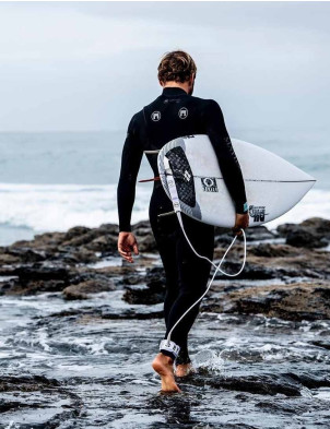 RYD Layback Surfboard Leash 7ft - White/Grey