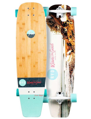 RYD True Surf Drone Surf Skate/Cruiser 35.5 Inch - Aqua Coral