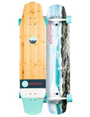 RYD True Surf Road Movie Surf Skate/Cruiser 39 Inch - Aqua Coral