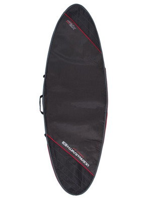 Ocean & Earth Compact Day Fish surfboard bag 5mm 5ft 8 - Black/Red