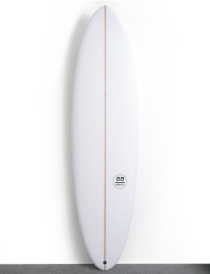 Seastix Mid Storm Surfboard 7ft 6 Futures - White
