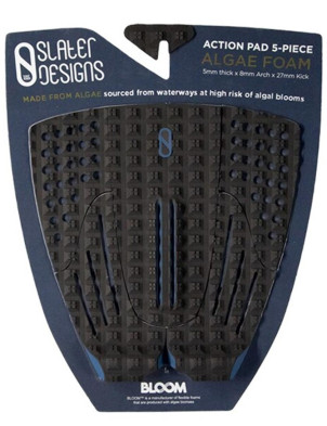 Slater Designs Action 5-Piece Surfboard Tail Pad - Black/Blue