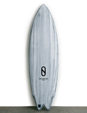 Slater Designs Volcanic Great White surfboard 5ft 8 - Futures