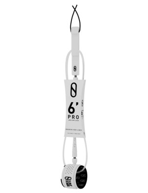 Slater Designs Pro Comp Surfboard leash 6ft - Clear