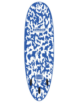 Softech Bomber soft surfboard 6ft 4 FCS II - Royal Blue/White