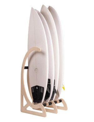 Surflogic Wooden Free Standing Surfboard Rack - Wood