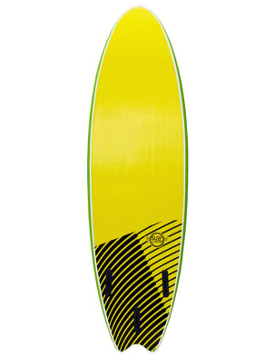 Surfworx Banshee Hybrid soft surfboard 6ft 6 package - Apple Green