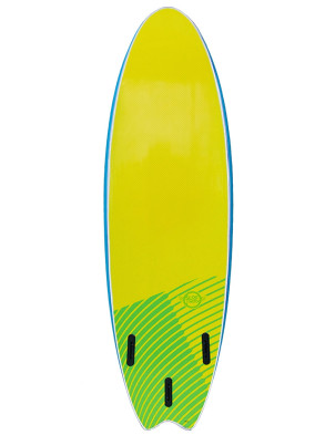 Surfworx Banshee Hybrid Soft Surfboard 7ft 0 Package - Navy