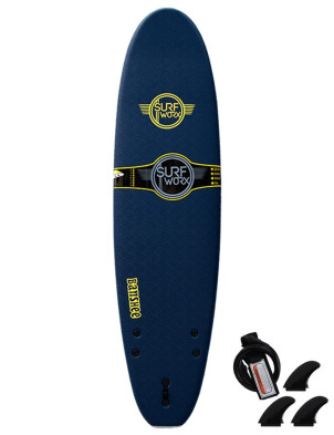 Surfworx Banshee Mini Mal soft surfboard 8ft 0 - Blue