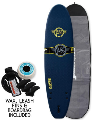 Surfworx Banshee Mini Mal soft surfboard 8ft 0 package - Blue