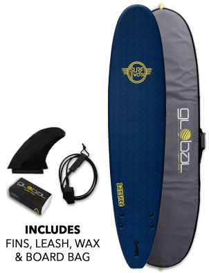 Surfworx Banshee Mini Mal soft top surfboard 7ft 0 package - Blue