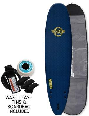 Surfworx Banshee Mini Mal soft top surfboard 7ft 0 package - Blue