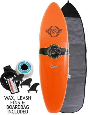 Surfworx Base Mini Mal soft surfboard package 6ft 0 - Orange