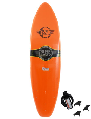 Surfworx Base Mini Mal Foam surfboard 6ft 0 - Orange