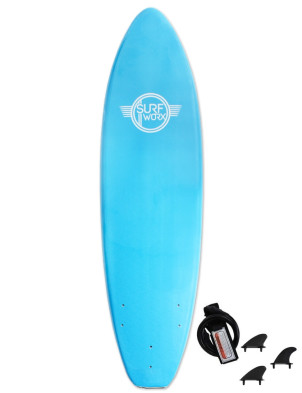 Surfworx Base Hybrid foam surfboard 6ft 0 - Azure Blue