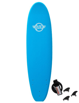 Surfworx Base Mini Mal soft surfboard 7ft 0 - Azure Blue