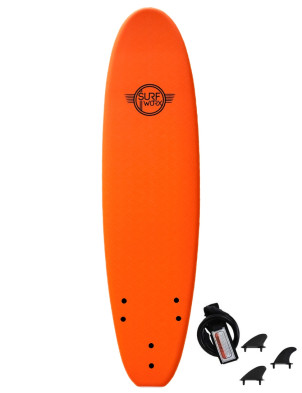Surfworx Base Mini Mal Foam surfboard 7ft 0 - Orange