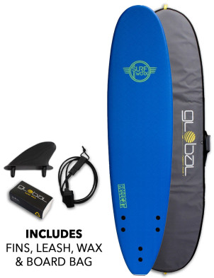 Surfworx Hellcat Mini Mal soft surfboard package 7ft 6 - Navy