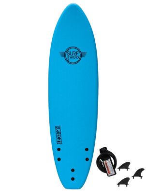 Surfworx Hellcat Mini Mal soft surfboard 6ft 6 - Blue
