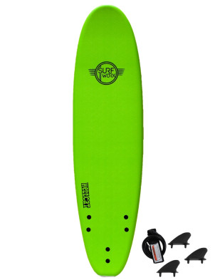 Surfworx Hellcat Mini Mal soft surfboard 7ft 0 - Apple Green