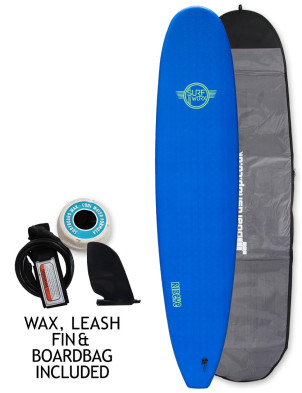 Surfworx Ribeye Longboard Soft Surfboard 9ft 0 Package - Navy