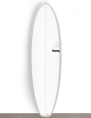 Torq Big Boy Surfboard 7ft 2 - White + Pinline