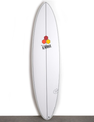 Torq x Channel Islands X-Lite M23 Surfboard 6ft 8 Futures - White + Pinline