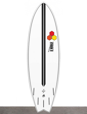 Torq x Channel Islands X-Lite Pod Mod surfboard 6ft 2 - White + Pinline