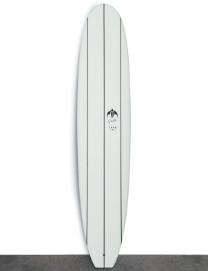 Torq Tec x Delpero Classic Longboard Surfboard 9ft 2 Single Fin - Clear