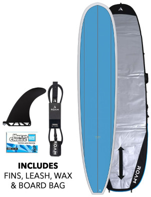 Torq Longboard surfboard 9ft 1 Package - Legacy Marine Blue