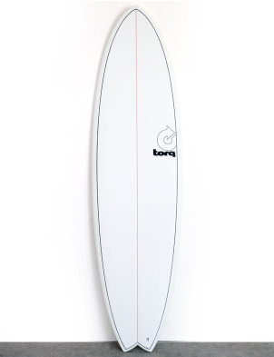 Torq Mod Fish surfboard 7ft 2 - White/Pinline