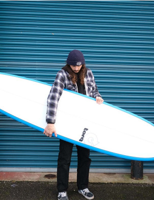 Torq Mini Long surfboard package 8ft 0 - Navy Blue/White/Pinline