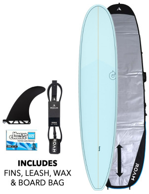 Torq Longboard surfboard 8ft 0 Package - Laguna Pacific Blue 
