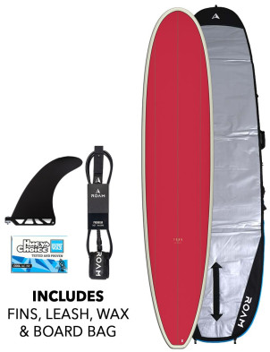 Torq Longboard surfboard 8ft 6 Package - Legacy Admiral Red