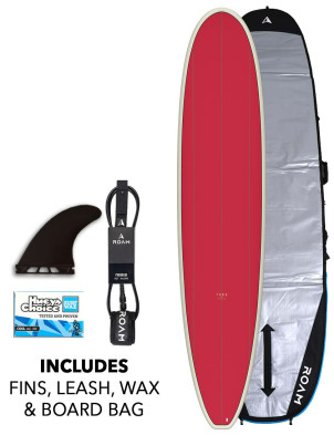 Torq Longboard surfboard 9ft 0 Package - Legacy Admiral Red
