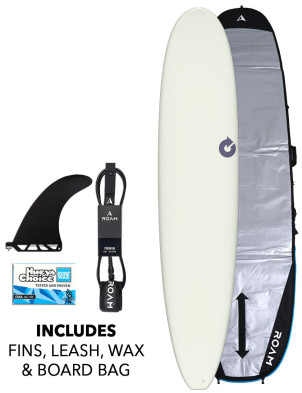 Torq Longboard surfboard 9ft 0 Package - Pop Ivory